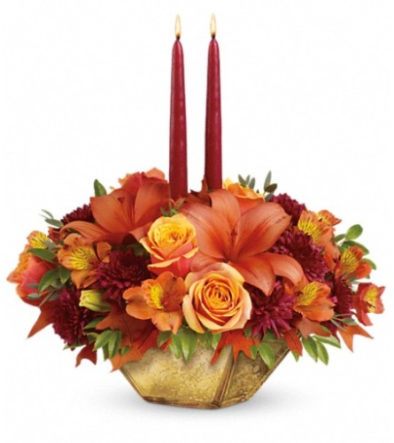 Teleflora's Harvest Gold Centerpiece