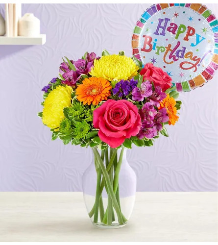 Birthday Celebration with Vibrant Blooms | 1-800-Flowers Occasions Delivery | 193056MHBV2