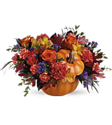 Teleflora's Hauntingly Pretty Pumpkin Bouquet