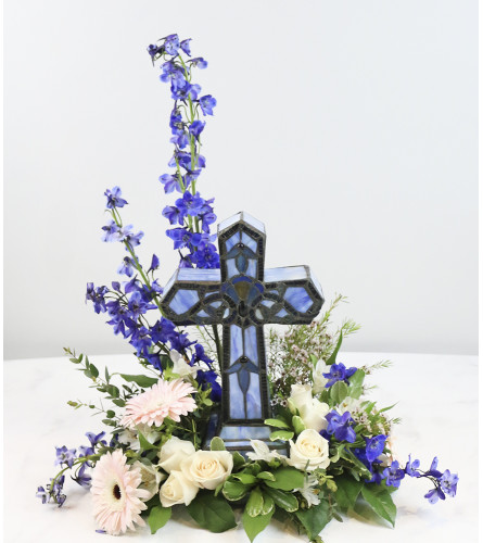 Memory Lamp Blue Cross 