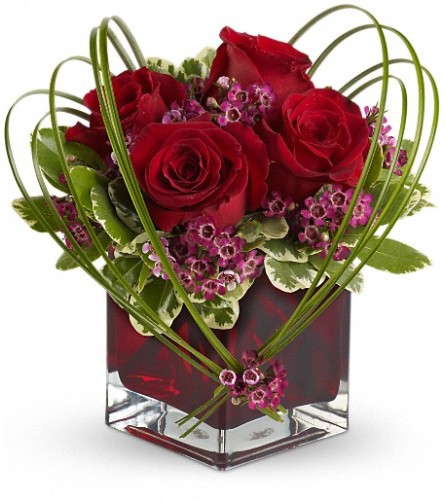 Teleflora's Sweet Thoughts Bouquet with Red Roses - Standard. An arrangement by Flowers By Maria.