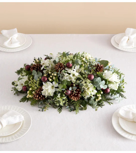 The Woodland Noel™ Centerpiece - Deluxe. An arrangement by Sicola's Florist.