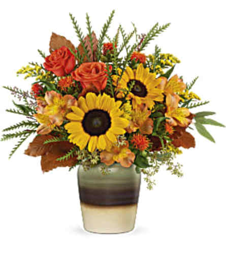 Teleflora's Thankfully Yours Bouquet with Sunflowers