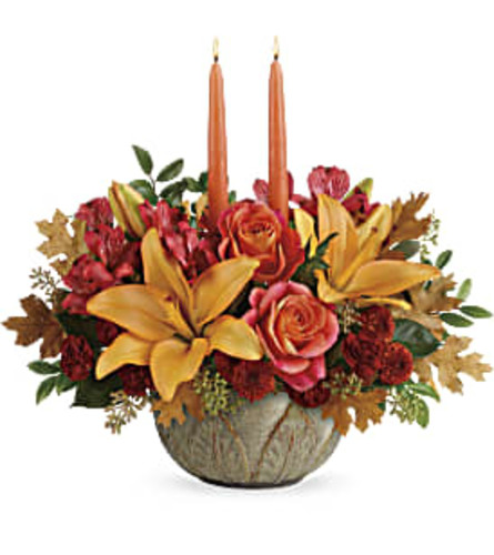 Teleflora's Artistic Glow Centerpiece