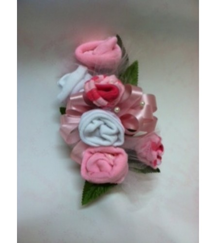 BABY SOCK CORSAGE