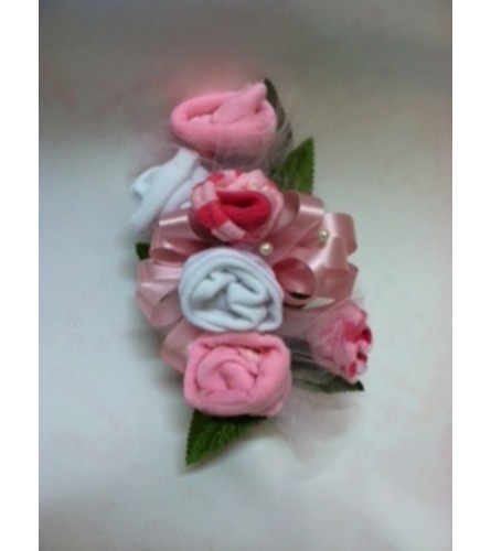 BABY SOCK CORSAGE 