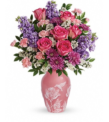 LOVE AND JOY BQT. An arrangement by Fine's Flowers.