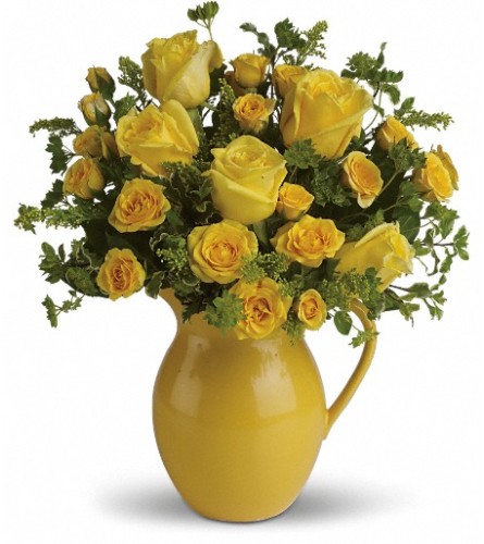 Teleflora's Sunny Day Pitcher of Roses