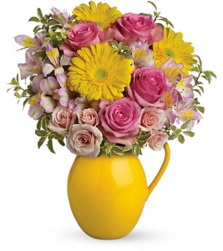 Teleflora's Sunny Day Pitcher Of Charm