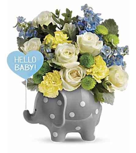 Teleflora's Hello Sweet Baby - Blue