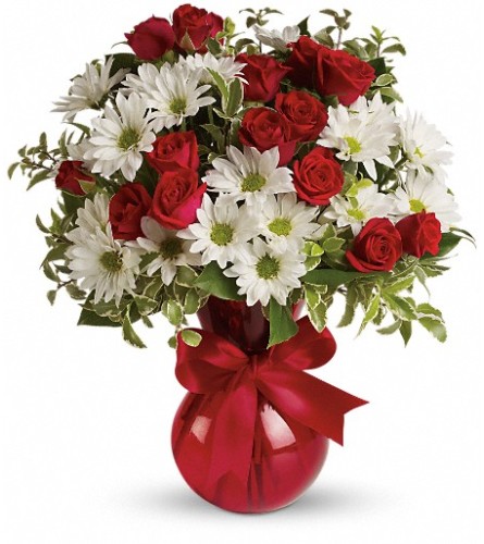 Red, White And You Bouquet by Teleflora