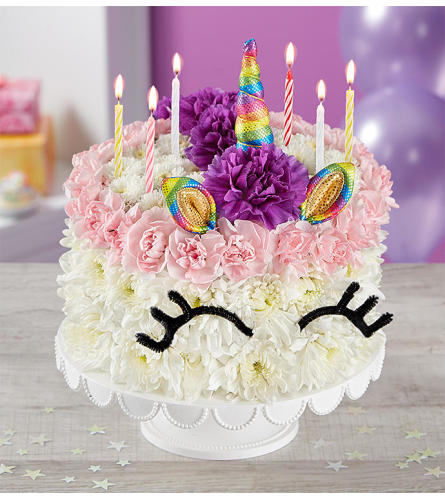 Birthday Wishes Flower Cake® Unicorn