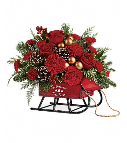 Teleflora's Vintage Sleigh Bouquet