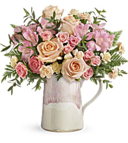 Artisanal Blush Bouquet - Standard. An arrangement by Burlington Florist.