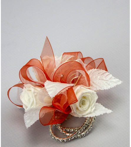 Keepsake Corsage - Preserved White Roses JR