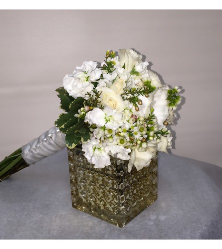 Communion Bouquet All White Flowers