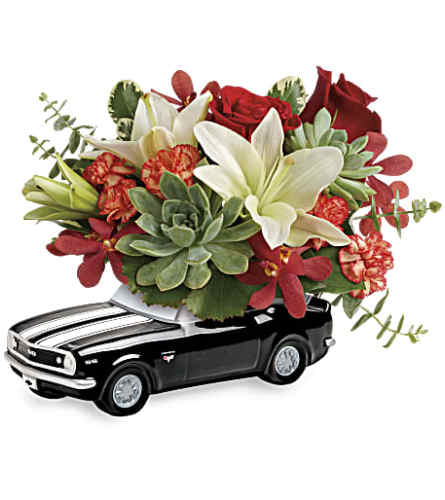 Teleflora's Chevy Camaro Blooming Bouquet