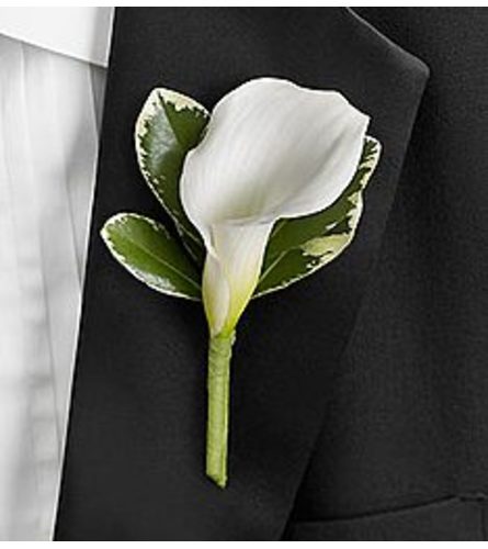 Mini White Calla Boutonniere *PICK UP ONLY*