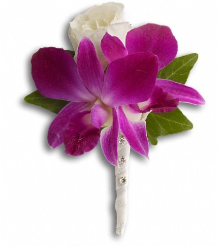 Fresh in Fuchsia Boutonniere