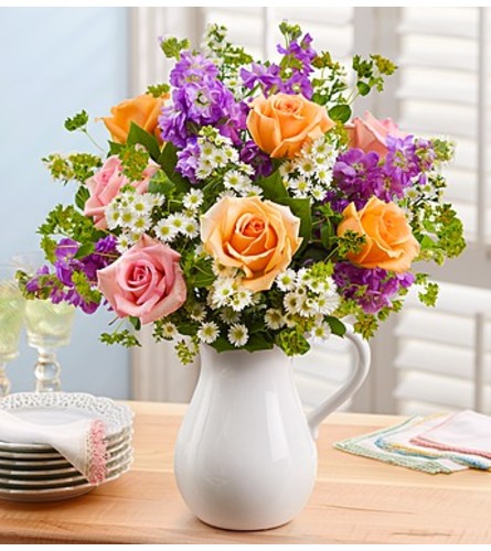 Pitcher Full of Roses with Stock