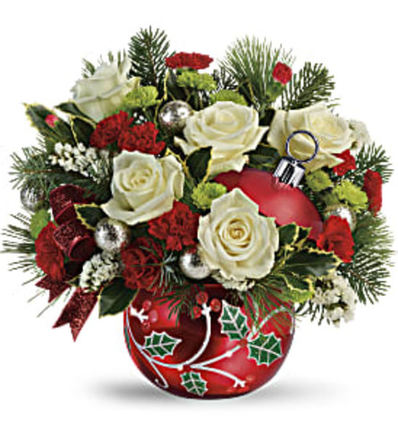 Teleflora's Classic Holly Ornament Bouquet