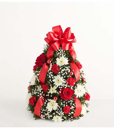 The Holiday Flower Tree® - Deluxe. An arrangement by Graceland Florist.