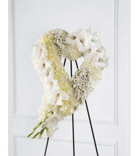 Elegant White Easel Arrangement