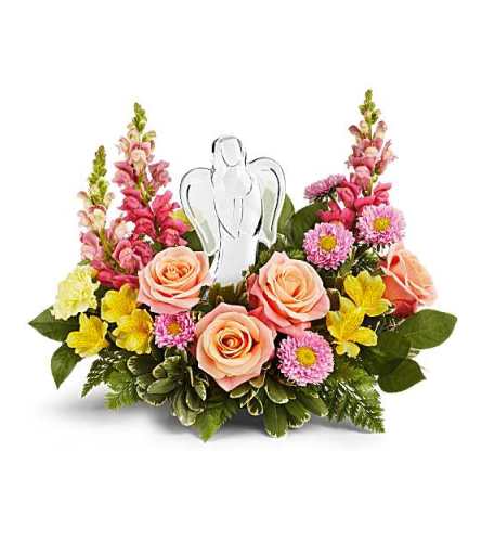The Teleflora's Angel's Embrace Bouquet - Deluxe. An arrangement by Marivel's Florist and Gifts.