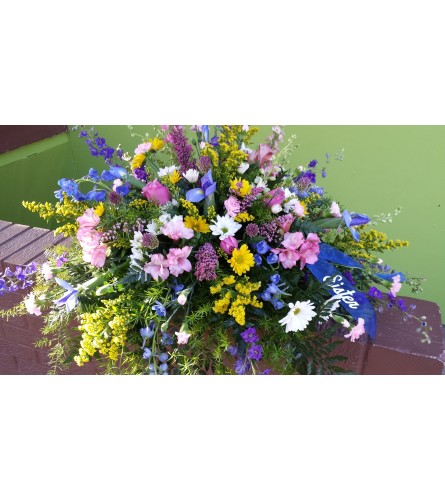 Springtime Tribute Casket Piece