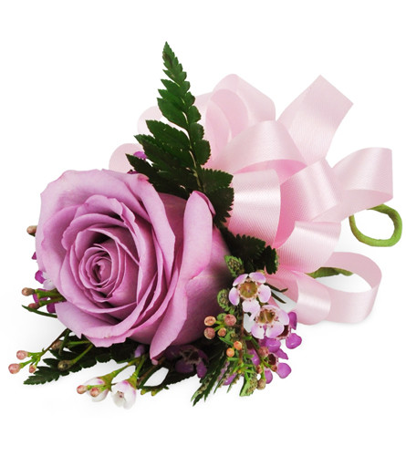 Lavender Rose Wrist Corsage - Send to Aurora, ON Today!