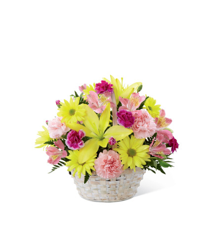 The FTD® Basket of Cheer® Bouquet - Standard. An arrangement by Grower Direct Acadia.