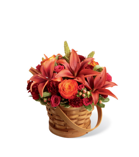 The FTD® Abundant Harvest™ Basket with Lilies