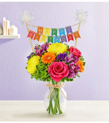 Fields of Europe® Celebration with Happy Birthday Banner