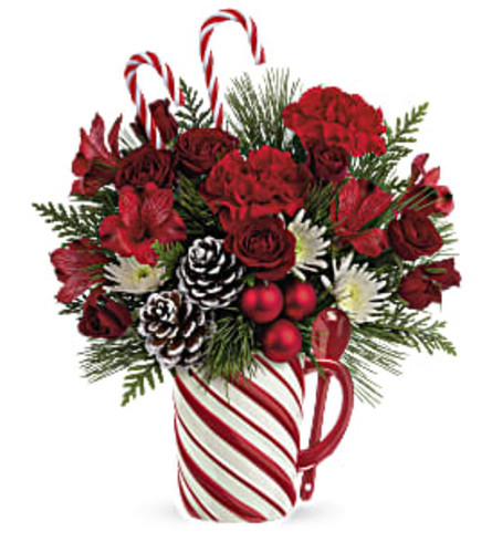 Teleflora's Send a Hug Sweet Stripes Bouquet