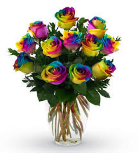 Radiant Rainbow Rose Dream