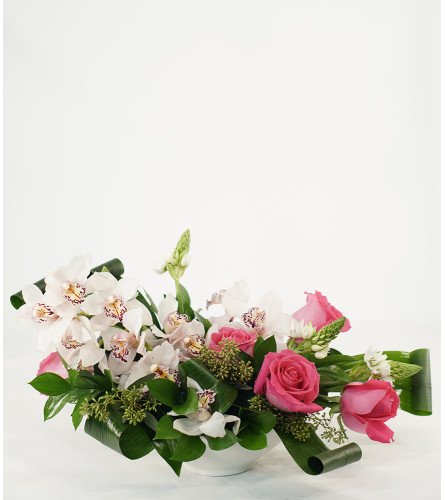 Pink Orchids and Roses Romance