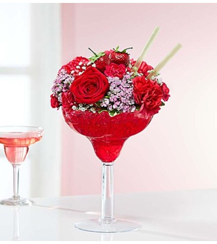 Strawberry Floral Margarita® - Standard. An arrangement by Susana's Flowers.