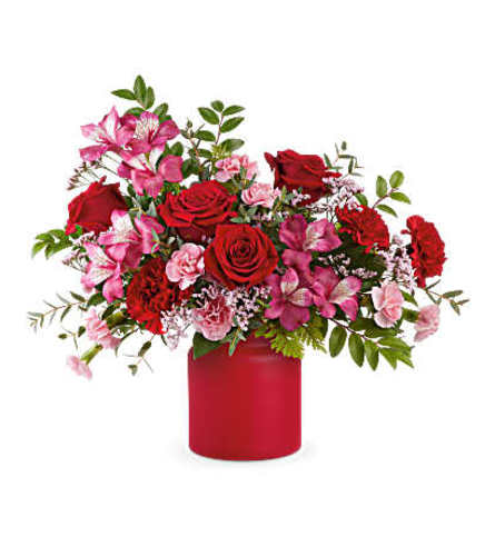 The Teleflora's Be Mine Always Bouquet - Deluxe. An arrangement by Marivel's Florist and Gifts.