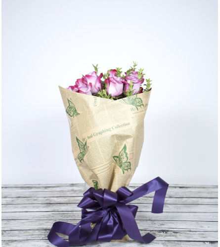 Wrapped Rose Bouquet