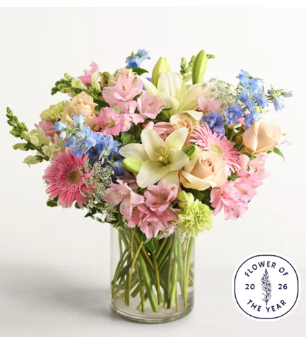 Delphinium Meadow - Deluxe. An arrangement by Flowers of Jacksonville.