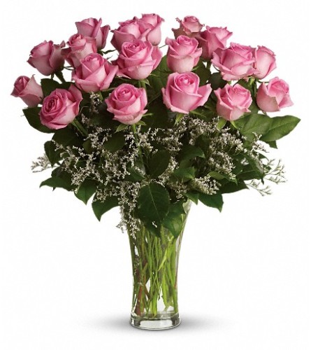 Make Me Blush - Dozen Long Stemmed Pink Roses