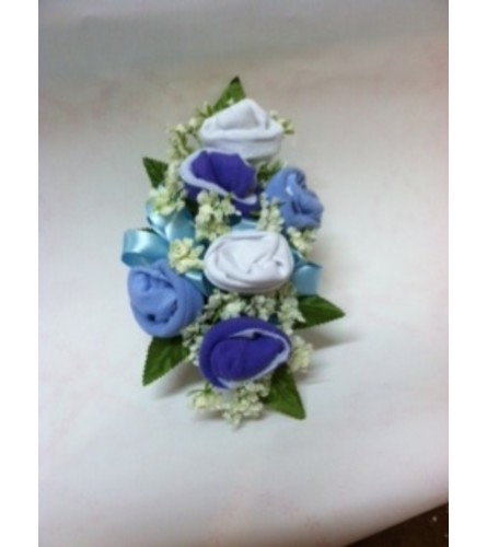 BABY BOY SOCK CORSAGE