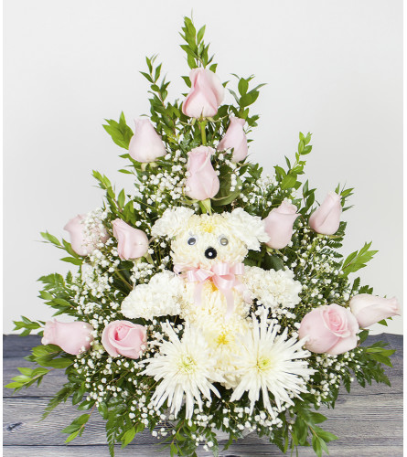 Pink Bear Arrangement 