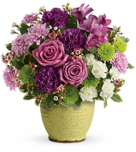 Teleflora's Spring Speckle Bouquet - Standard. An arrangement by GardeLina Flowers.