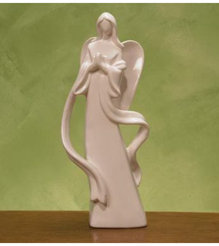 WHITE ANGEL FIGURINE