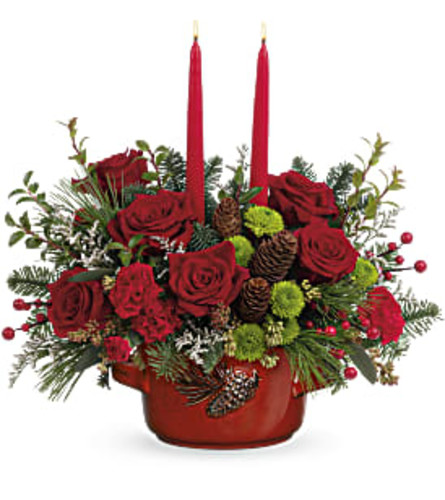 Teleflora's Artisanal Pinecone Centerpiece