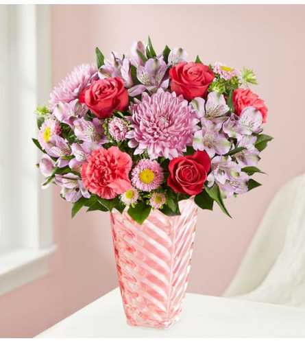 Sweetheart Medley™ in a Pink Vase