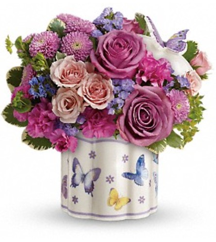 Teleflora's Field of Butterflies. An arrangement by Fendley Florists.