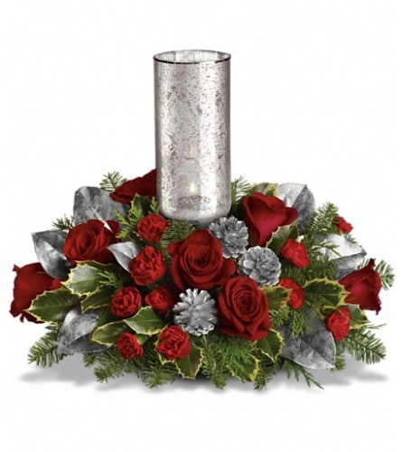 Teleflora's Silver Glow Centerpiece