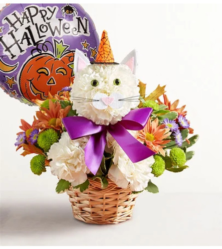 Purrfect Potions Fabulous Feline™ (Balloon Add-on Available) - Deluxe. An arrangement by Lovingly Charlotte.